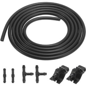 X AUTOHAUX 7pcs Front Windshield Washer Nozzles for Toyota for Scion for Lexus 2 Meters Windshield Washer Hose with 4pcs Connectors Replaces 85381-12300