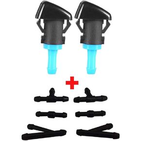 ZHParty WINDSHIELD WASHER HOOD NOZZLE Sprayer kit Fits for Subaru IMPREZA 2008-2011, 2008-14 IMPREZA WRX, 2008-14 IMPREZA WRX STI, 2009-13 FORESTER – Replaces OEM # 86636FG051, 86636SC100, 86636SC130