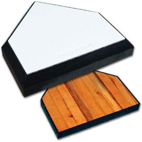 CHAMPRO Pro Style Home Plate with Rubber Shell and Solid Wood Bottom