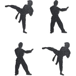 Karate Taekwondo Cut-outs, 12-Pack Table Topper Double-sided Birthday Party Decorations
