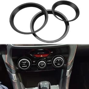 for Subaru AC Climate Control Knob Outer Ring Covers Volume Control Switch Trim for 2019-2024 Subaru Forester, Crosstrek 2018-2023 Impreza 2017-2023 Interior Conditioning Accessories (Orange 3 Pcs)