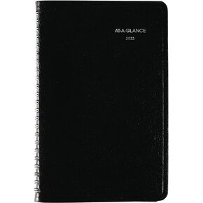 AT-A-GLANCE 2024 كتاب ومخطط المواعيد الأسبوعية، DayMinder، 5 بوصة × 8 بوصة، صغير، حلزوني، أسود (G2000024) in Kuwait