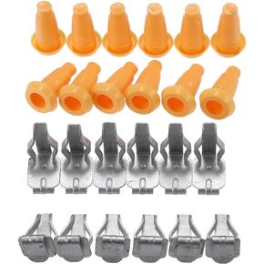 uxcell 24 Pcs Front Door Panel Frame Plug and Clip for Chevrolet Camaro Nova Impala for Buick Skylark for Oldsmobile for Pontiac Ventura Door Frame Steel Mounting Plug Rubber Retainders