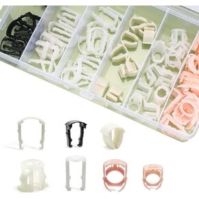 Fuel Line Clips, Auto Clips Replacement Kit, Transmission Line Clips, Fuel Line Retaining Clip Box, Refrigerant Line Clip, 3/8 & 5/16 Fuel Line Retaining Clip Assortment Kit Compatible with F-o-r-d GM