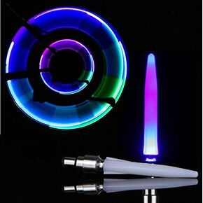 4 عبوات من مصابيح LED لإطارات العجلات فلاش لإطارات مصابيح الدراجة والدراجات النارية، بطول 4.25 بوصة (ملونة) in Kuwait