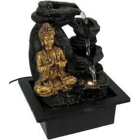 نافورة بوذا الذهبية الجالسة مقاس 8 × 10 بوصات in Kuwait