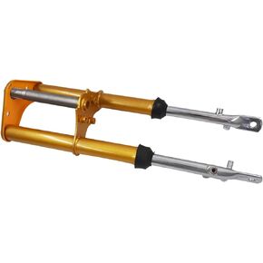 57CM Yellow Front Fork Set Suspension Shocks Assembly Replacement for Honda XR50 2000-2004, CRF50 2004-2014