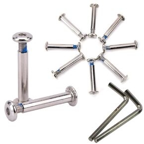 10 Pack Inline Skates Wheel Mounting Screws and Bolts Set Roller Skating Brake Mount Screw Bolt Kit for Roller Blade Wheels Replacement Adjustable Inline Skate Roller Hockey Wheels Repair
