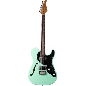 EART E-TT72 6 String Semi-Hollow-Body Electric Guitar Versatile Playability, Powerful Humbucker Pickups Fixed Bridge Guitars