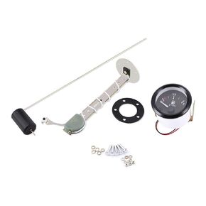2 Inch (52mm) Digital LED Fuel Level Gauge Meter with Fuel Sensor E-1/2-F Pointer Electric Universal Car Pointer Meter Universal Fuel Gauge Automobile Boat