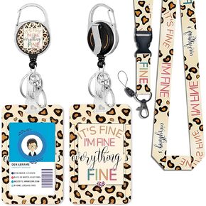 Giancomics Day of The Dead Lanyards for Id Badges, Sugar Skull ID Badge Holder with Lanyard Badge Reel Retractable, Spooky Lanyard with ID Holder Keychain Clip Name Tag ID Card Holder Women Office