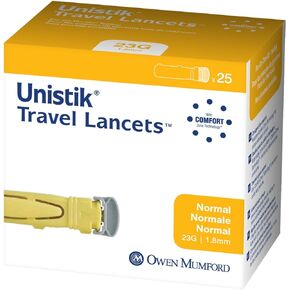 Owen Mumford Unistik 3 Safety Lancets (23G), 25 Count