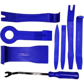 8PCS Auto Trim Removal Tool Kit,Car Door Audio Panel Repair Set for Audio Instrument Panel Door Panel Window Trim Strip Fastener Removal Tool Kit(Blue)