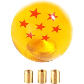 Z Star Manual Gear Stick Shift Knob,Z Stars Shift Knob with M8x1.25 M10x1.5 M10x1.25 Adapter,Universal Round Ball Gear Shifter Knobs (7 Star)