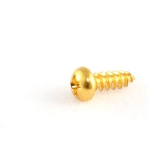8 Truss Rod Cover Screws Phillips Head 3/8" Gold Allparts GS-3206-002