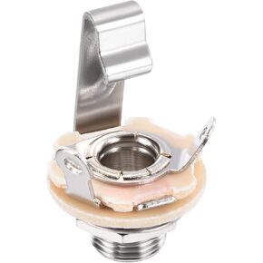 MECCANIXITY Guitar Input Jack, 1/4" Stereo Jack Mono Panel Mount Socket Gold for Guitar Bass Speaker Footswitch