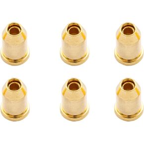 Musiclily Vintage Guitar Through Body Smooth String Mounting Ferrules, Black(Pack of 6)