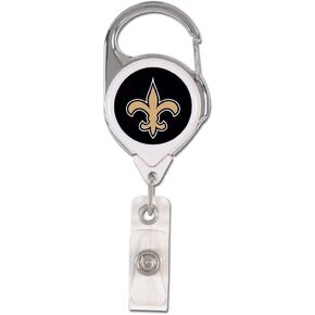 NFL New Orleans Saints Retractable Premium Badge Holder, Team Color, One Size