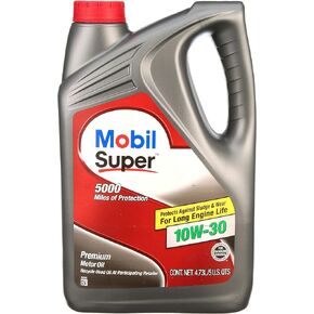 Mobil 1 Mobil Super 10W-30 Premium Motor Oil for Long Engine Life
