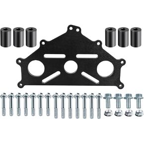 Engine Safe Stand Adapter Plate Compatible with Chevy LS1 Duramax BBC SBC LS Heavy Duty Support(Black)