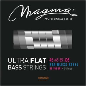 Magma Ultra Flat Electric Bass Guitar Strings - 5 String Light Gauge Stainless Steel Strings - Long Scale 34 inch 5 String Set 40-125 gauges (BE155SUF) - 1 Set Bass Strings
