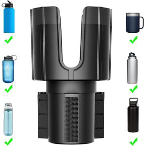 صينية حامل أكواب للسيارة، حامل أكواب للسيارة، حامل مشروبات السيارة، متوافق مع قوارير مائية 20/26/30 أونصة، طاولة صينية قابلة للفصل 32/40 أونصة in Kuwait