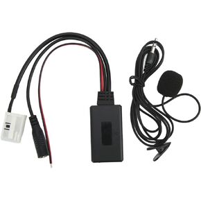 Audio Cable, Bluetooth AUX Music Interface Adapter Audio Cable Qiilu Bluetooth Aux in Cable with Microphone Replacement for Mercedes Benz W169 W245 W203 W209