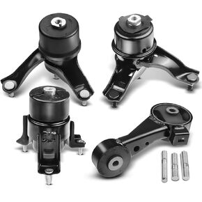 A-Premium Set of 4 Engine Motor Mount and Transmission Mount and Torque Strut Mount Kit Compatible with Toyota Camry 2002 2003 2004 2005 2006 L4 2.4L Sedan, Automatic Transmission