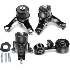 A-Premium Set of 4 Engine Motor Mount and Transmission Mount and Torque Strut Mount Kit Compatible with Toyota Camry 2002 2003 2004 2005 2006 L4 2.4L Sedan, Automatic Transmission