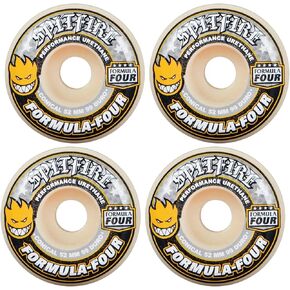Spitfire Wheels Spitfire Skateboard Wheels 54mm F4 99A Conical Yellow Print