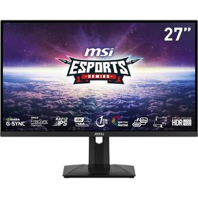 MSI MAG274UPF, 27" 3840 x 2160 (UHD), 4K Rapid IPSGaming Monitor, 1 ms, 144Hz, FreeSync Premium, HDR400, G-Sync Compatible, HDMI, DisplayPort, Tilt, Swivel, Pivot and Height Adjustable.,Black