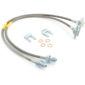 Front Extended Stainless Steel Brake Lines Compatible With 1971-1987 Chevy C/K 10 15 20 K5 Blazer 4-6" Lift