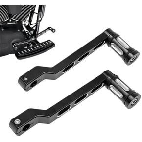 ESUBOSHI Motorcycle Heel Toe Shift Levers Edge Cut Shift Pegs for Harley Touring Softail Road Glide, (Pattern)