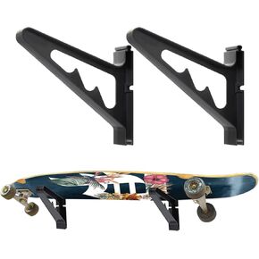 Skateboard Wall Mount Rack Board Display, Home Storage and Organization Horizontal Mount,Adjustable Storage Layers Space Saving Design- No Board.