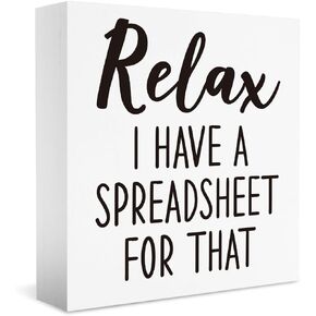 Funny Adorable Office Desk Decor - Cute Nice Story Now Show Me The Data Wood Sign - Office Humor Quotes Decoration Gifts for Women Coworker - Cubicle Shelf Tabletop Decor 5 x 5 in