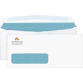 Aimoh #10 Single Left Window Security Tinted Envelopes, Gummed Closure, Size 4-1/8 X 9-1/2 inches, 24 LB - 500 Count (35310)