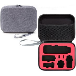 EVA Portable Hard Carrying Case for DJI Osmo Pocket 3 Axis Gimbal Stabilizer, Anti-vibration Storage Case Compatible with DJI Osmo Pocket 3, Gray+Red