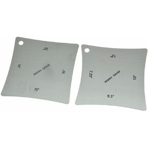 KAISH Set of 2 Stainless Steel Smooth Guitar Fingerboard Fretboard Saddle Nut Radius Gauge Measuring Tool Luthiers Tool