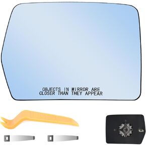 زجاج مرآة مُسخن مع حامل خلفي مناسب لـ 2004-2014 Ford F150 جانب الركاب الجانب الأيمن زجاج مرآة محدب مُسخن 4L3Z-17K707-DA in Kuwait