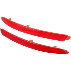 X AUTOHAUX 1 Pair Exterior Rear Bumper Side Marker Reflector Red for Skoda Octavia MK2 2009-2013 Left Right 1Z0945105 1Z0945106