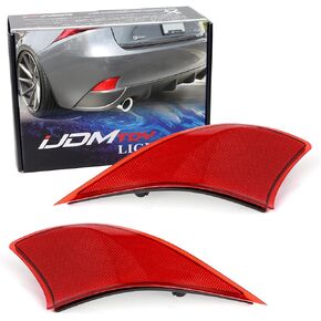 iJDMTOY Smoked Lens Rear Bumper Reflector Lenses Compatible with 2014-2020 Lexus is IS250 IS300 IS350 IS200t is-F, OE-Spec LH RH Assembly