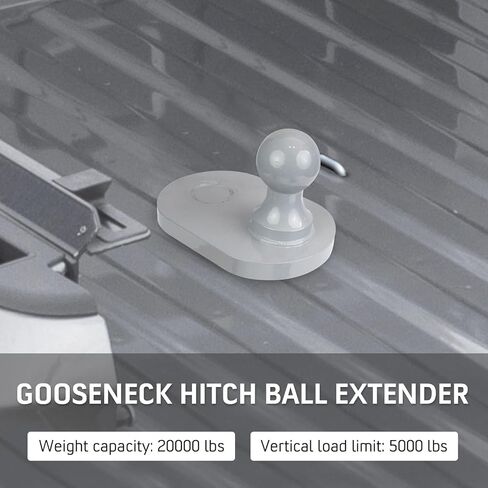 إزاحة 4 بوصات لموسع كرة وصلة المقطورة Gooseneck مقاس 2-5/16 بوصة يناسب فتحة 2-1/2 متوافقة مع B وW GNXA4085، 20000 رطل GTW/ 5000 رطل VTW كرة وصلة مقطورة ثقيلة in Kuwait