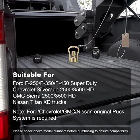 GNXA2061 Puck System Gooseneck Trailer Hitch Ball Kit 30,000 Pounds, Fits F-250, F-350, F-450, Chevrolet Silverado/GMC Sierra 2500, 3500 HD, Nissan Titan XD in Saudi Arabia