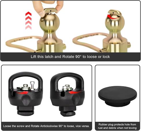 GNXA2061 Puck System Gooseneck Trailer Hitch Ball Kit 30,000 Pounds, Fits F-250, F-350, F-450, Chevrolet Silverado/GMC Sierra 2500, 3500 HD, Nissan Titan XD in Saudi Arabia