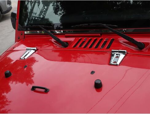 2PCS Hood Hinge Cover Trim Accessories for Jeep Wrangler JK & Unlimited 2007-2018 (Black) in Kuwait