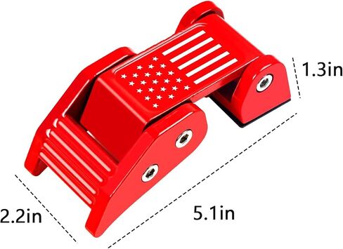 STANVEE Aluminum Hood Latches, Hood Catch Kit Compatible with Jeep Wrangler JK JKU 2007-2018 & Jeep Wrangler JL JLU Gladiator JT 2007-2021, No Drilling Required (red) in Saudi Arabia