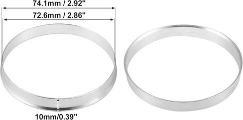 X AUTOHAUX 4pcs OD 74.1mm to ID 72.6mm Aluminum Alloy Car Hub Centric Rings Wheel Bore Center Spacer in Saudi Arabia