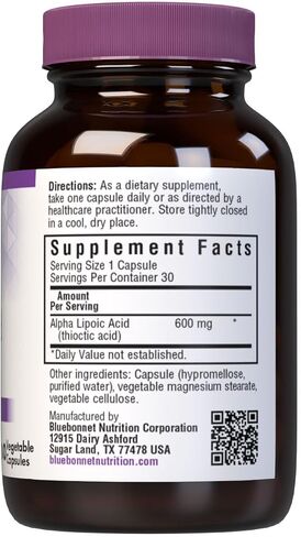 BLUEBONNET NUTRITION ALPHA LIPOIC ACID 600 mg in Saudi Arabia