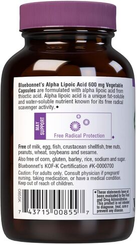 BLUEBONNET NUTRITION ALPHA LIPOIC ACID 600 mg in Saudi Arabia