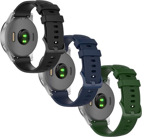 لساعة Garmin Vivoactive 4S، سوار من السيليكون الناعم 18 مم لـ Garmin Vivomove 3S 39 مم، Fossil Women's Gen 6/5E 42 مم، Fossil Q Venture Gen 4 HR/Gen 3، Fossil Women's Sport 41mm-3pack in Saudi Arabia
